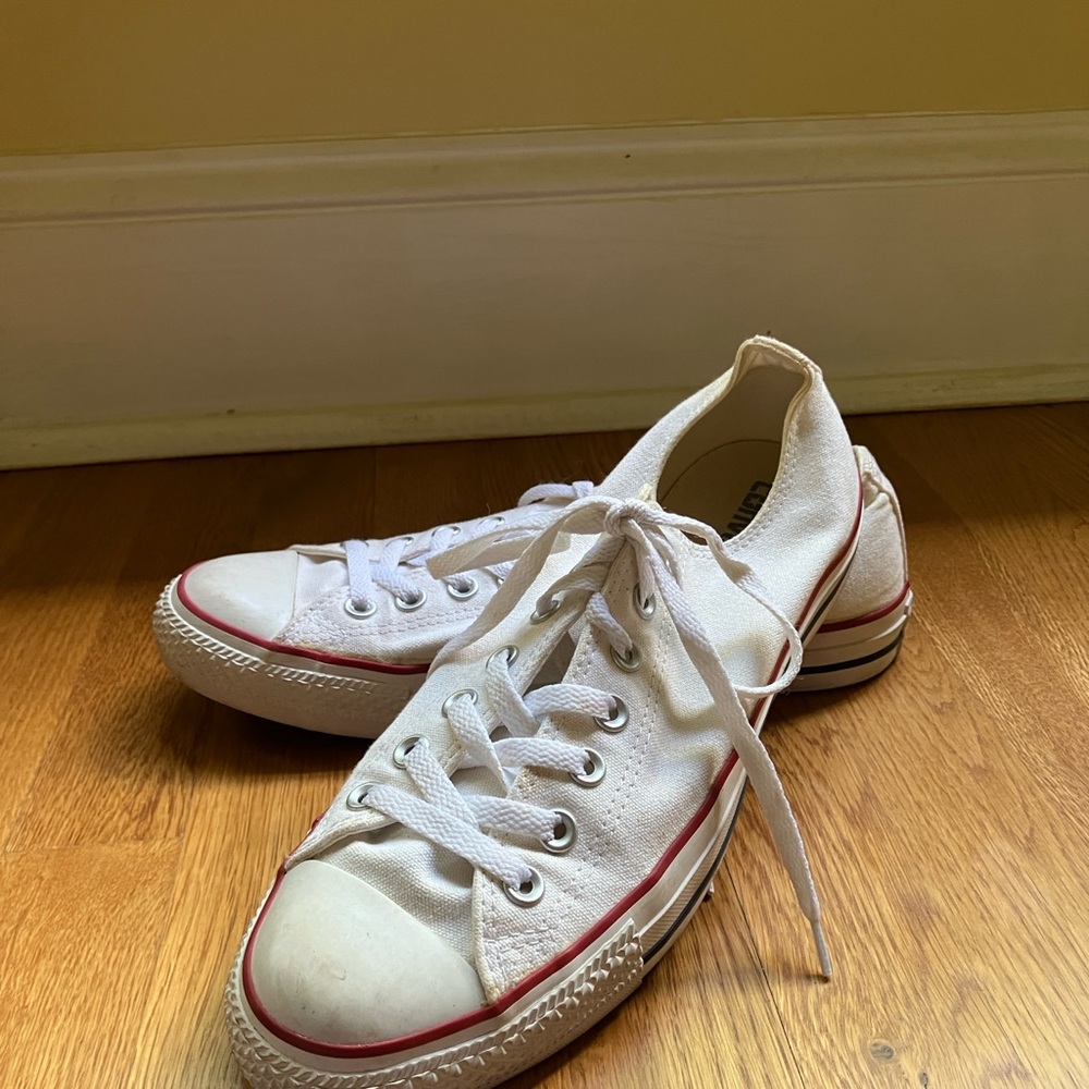 Converse White and Red Chuck Taylor All-Star Shoes